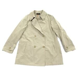 $1,500 Luciano Barbera Double Breasted Trench Coat Size 48 IT 38 US Unisex Khaki